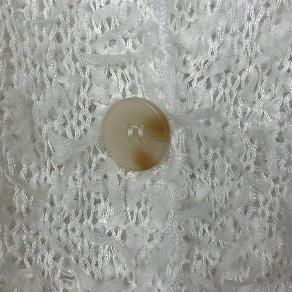 V ery J button down long sleeve cardigan Sz L White - Picture 10 of 10